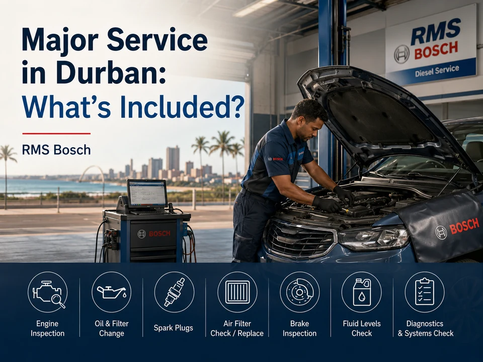 Bosch Car Service technician performing a major vehicle service